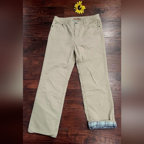 Eddie BAUER CHINO Flannel-Lined Pants - Picture 2 of 9